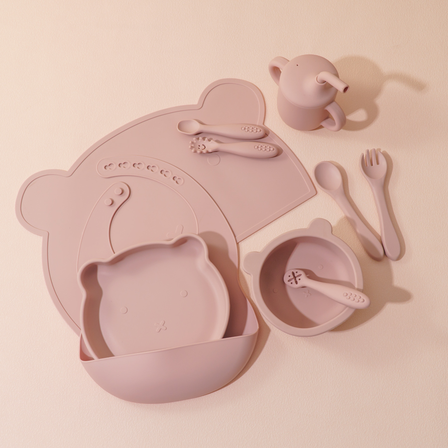Silicone Suction Bowl - 8 шт., силиконовые присоски для детского