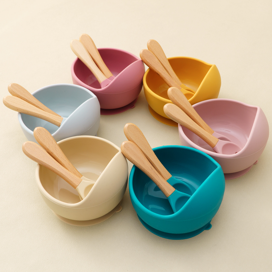 Silicone Suction Bowl - Mamaplan 3 шт. детский силиконовый набор